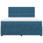 Preview: Boxspringbett mit Matratze Blau 180x200 cm Samt