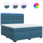 Preview: Boxspringbett mit Matratze Blau 180x200 cm Samt