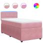 Preview: Boxspringbett mit Matratze Rosa 90x200 cm Samt