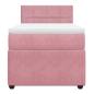 Preview: Boxspringbett mit Matratze Rosa 90x200 cm Samt
