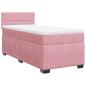 Preview: Boxspringbett mit Matratze Rosa 90x200 cm Samt