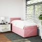 Preview: Boxspringbett mit Matratze Rosa 90x200 cm Samt