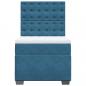 Preview: Boxspringbett mit Matratze Blau 90x200 cm Samt
