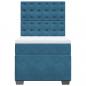 Preview: Boxspringbett mit Matratze Blau 90x200 cm Samt