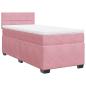 Preview: Boxspringbett mit Matratze Rosa 90x200 cm Samt