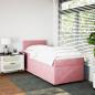 Preview: Boxspringbett mit Matratze Rosa 90x200 cm Samt