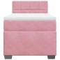 Preview: Boxspringbett mit Matratze Rosa 90x200 cm Samt