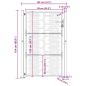 Preview: Gartentor 105x155 cm Cortenstahl Quadratisches Design
