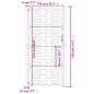 Preview: Gartentor 105x180 cm Cortenstahl Quadratisches Design