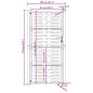 Preview: Gartentor 105x180 cm Cortenstahl Quadratisches Design