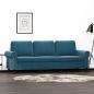 Preview: ARDEBO.de - 3-Sitzer-Sofa Blau 180 cm Samt