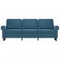 Preview: 3-Sitzer-Sofa Blau 180 cm Samt