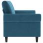 Preview: 3-Sitzer-Sofa Blau 180 cm Samt