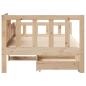 Preview: Tagesbett mit Schubladen 80x200 cm Massivholz Kiefer