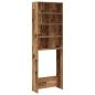 Preview: Waschmaschinenregal Altholz-Optik 64x24x190 cm