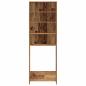 Preview: Waschmaschinenregal Altholz-Optik 64x24x190 cm