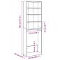 Preview: Waschmaschinenregal Altholz-Optik 64x24x190 cm