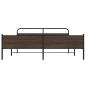 Preview: Metallbett ohne Matratze Braun Eichen-Optik 200x200 cm