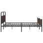 Preview: Metallbett ohne Matratze Braun Eichen-Optik 200x200 cm