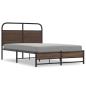 Preview: Bettgestell ohne Matratze 120x200 cm Braun Eichen-Optik