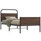 Preview: ARDEBO.de - Bettgestell ohne Matratze 100x190 cm Braun Eichen-Optik