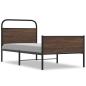 Preview: Bettgestell ohne Matratze 100x190 cm Braun Eichen-Optik
