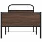 Preview: Bettgestell ohne Matratze 100x190 cm Braun Eichen-Optik