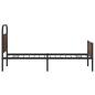 Preview: Bettgestell ohne Matratze 100x190 cm Braun Eichen-Optik