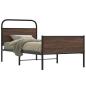 Preview: ARDEBO.de - Bettgestell ohne Matratze 107x203 cm Braun Eichen-Optik