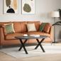 Preview: Couchtischbeine X-Form 2 Stk. Schwarz 70x(42-43) cm Stahl