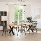 Preview: Esstischbeine X-Form 2 Stk. Schwarz 90x(72-73) cm Stahl
