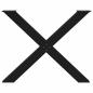 Preview: Esstischbeine X-Form 2 Stk. Schwarz 90x(72-73) cm Stahl