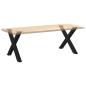 Preview: Esstischbeine X-Form 2 Stk. Schwarz 90x(72-73) cm Stahl
