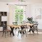Preview: Esstischbeine X-Form 3 Stk. Schwarz 80x(72-73) cm Stahl