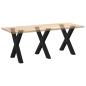 Preview: Esstischbeine X-Form 3 Stk. Schwarz 80x(72-73) cm Stahl