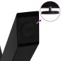 Preview: Esstischbeine X-Form 3 Stk. Schwarz 80x(72-73) cm Stahl