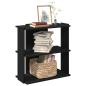 Preview: ARDEBO.de - Bücherregal 3 Böden Schwarz 60x30x60 cm Holzwerkstoff