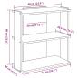 Preview: Bücherregal 3 Böden Schwarz 60x30x60 cm Holzwerkstoff