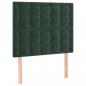 Preview: Boxspringbett mit Matratze & LED Dunkelgrün 90x190 cm Samt