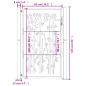 Preview: Gartentor 105x155 cm Cortenstahl Bambus-Design