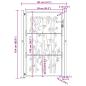 Preview: Gartentor 105x155 cm Cortenstahl Bambus-Design
