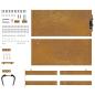 Preview: Gartentor 105x105 cm Cortenstahl