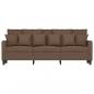 Preview: ARDEBO.de - 3-Sitzer-Sofa Braun 180 cm Stoff
