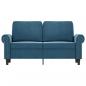 Preview: 2-Sitzer-Sofa Blau 120 cm Samt