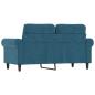 Preview: 2-Sitzer-Sofa Blau 120 cm Samt