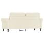 Preview: 2-Sitzer-Sofa Creme 140 cm Samt