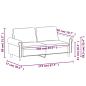 Preview: 2-Sitzer-Sofa Creme 140 cm Samt