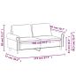 Preview: 2-Sitzer-Sofa Creme 140 cm Samt