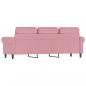 Preview: 3-Sitzer-Sofa Rosa 180 cm Samt