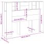 Preview: Kopfteil mit Stauraum Artisan-Eiche 140x18,5x102,5 cm